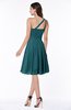 Simple Sleeveless Zip up Knee Length Ribbon Bridesmaid Dresses