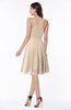 Simple Sleeveless Zip up Knee Length Ribbon Bridesmaid Dresses