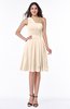 Simple Sleeveless Zip up Knee Length Ribbon Bridesmaid Dresses