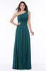 Plain Asymmetric Neckline Sleeveless Half Backless Floor Length Plus Size Bridesmaid Dresses