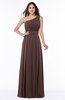 Plain Asymmetric Neckline Sleeveless Half Backless Floor Length Plus Size Bridesmaid Dresses