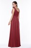 Plain Asymmetric Neckline Sleeveless Half Backless Floor Length Plus Size Bridesmaid Dresses