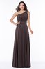 Plain Asymmetric Neckline Sleeveless Half Backless Floor Length Plus Size Bridesmaid Dresses