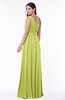 Plain Asymmetric Neckline Sleeveless Half Backless Floor Length Plus Size Bridesmaid Dresses