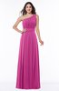 Plain Asymmetric Neckline Sleeveless Half Backless Floor Length Plus Size Bridesmaid Dresses
