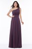 Plain Asymmetric Neckline Sleeveless Half Backless Floor Length Plus Size Bridesmaid Dresses