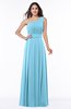 Plain Asymmetric Neckline Sleeveless Half Backless Floor Length Plus Size Bridesmaid Dresses
