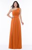 Plain Asymmetric Neckline Sleeveless Half Backless Floor Length Plus Size Bridesmaid Dresses