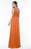 Plain Asymmetric Neckline Sleeveless Half Backless Floor Length Plus Size Bridesmaid Dresses