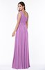 Plain Asymmetric Neckline Sleeveless Half Backless Floor Length Plus Size Bridesmaid Dresses