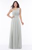Plain Asymmetric Neckline Sleeveless Half Backless Floor Length Plus Size Bridesmaid Dresses