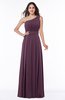 Plain Asymmetric Neckline Sleeveless Half Backless Floor Length Plus Size Bridesmaid Dresses