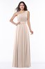 Plain Asymmetric Neckline Sleeveless Half Backless Floor Length Plus Size Bridesmaid Dresses