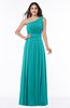 Plain Asymmetric Neckline Sleeveless Half Backless Floor Length Plus Size Bridesmaid Dresses