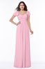 Modern Portrait Short Sleeve Floor Length Sash Plus Size Bridesmaid Dresses