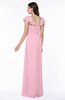 Modern Portrait Short Sleeve Floor Length Sash Plus Size Bridesmaid Dresses