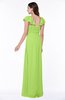 Modern Portrait Short Sleeve Floor Length Sash Plus Size Bridesmaid Dresses