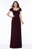 Modern Portrait Short Sleeve Floor Length Sash Plus Size Bridesmaid Dresses