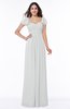 Modern Portrait Short Sleeve Floor Length Sash Plus Size Bridesmaid Dresses