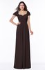 Modern Portrait Short Sleeve Floor Length Sash Plus Size Bridesmaid Dresses