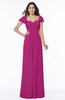 Modern Portrait Short Sleeve Floor Length Sash Plus Size Bridesmaid Dresses