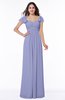 Modern Portrait Short Sleeve Floor Length Sash Plus Size Bridesmaid Dresses