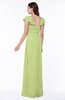 Modern Portrait Short Sleeve Floor Length Sash Plus Size Bridesmaid Dresses