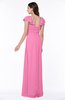 Modern Portrait Short Sleeve Floor Length Sash Plus Size Bridesmaid Dresses