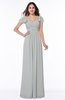 Modern Portrait Short Sleeve Floor Length Sash Plus Size Bridesmaid Dresses
