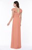 Modern Portrait Short Sleeve Floor Length Sash Plus Size Bridesmaid Dresses