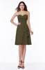 Casual A-line Zipper Chiffon Knee Length Ruching Bridesmaid Dresses