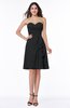 Casual A-line Zipper Chiffon Knee Length Ruching Bridesmaid Dresses
