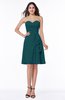 Casual A-line Zipper Chiffon Knee Length Ruching Bridesmaid Dresses