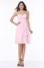 Casual A-line Zipper Chiffon Knee Length Ruching Bridesmaid Dresses
