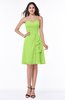 Casual A-line Zipper Chiffon Knee Length Ruching Bridesmaid Dresses