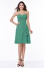 Casual A-line Zipper Chiffon Knee Length Ruching Bridesmaid Dresses