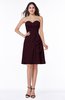 Casual A-line Zipper Chiffon Knee Length Ruching Bridesmaid Dresses