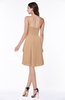 Casual A-line Zipper Chiffon Knee Length Ruching Bridesmaid Dresses
