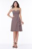 Casual A-line Zipper Chiffon Knee Length Ruching Bridesmaid Dresses