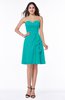 Casual A-line Zipper Chiffon Knee Length Ruching Bridesmaid Dresses