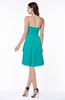 Casual A-line Zipper Chiffon Knee Length Ruching Bridesmaid Dresses