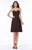 Casual A-line Zipper Chiffon Knee Length Ruching Bridesmaid Dresses