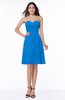 Casual A-line Zipper Chiffon Knee Length Ruching Bridesmaid Dresses