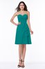 Casual A-line Zipper Chiffon Knee Length Ruching Bridesmaid Dresses