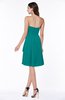 Casual A-line Zipper Chiffon Knee Length Ruching Bridesmaid Dresses