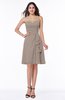 Casual A-line Zipper Chiffon Knee Length Ruching Bridesmaid Dresses