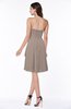 Casual A-line Zipper Chiffon Knee Length Ruching Bridesmaid Dresses