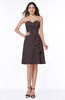 Casual A-line Zipper Chiffon Knee Length Ruching Bridesmaid Dresses