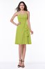 Casual A-line Zipper Chiffon Knee Length Ruching Bridesmaid Dresses