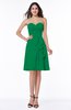 Casual A-line Zipper Chiffon Knee Length Ruching Bridesmaid Dresses